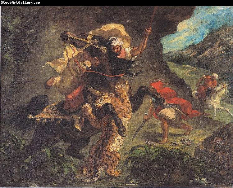 Eugene Delacroix Tiger Hunt